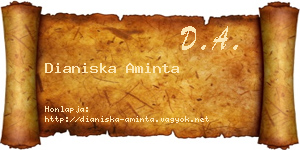 Dianiska Aminta névjegykártya